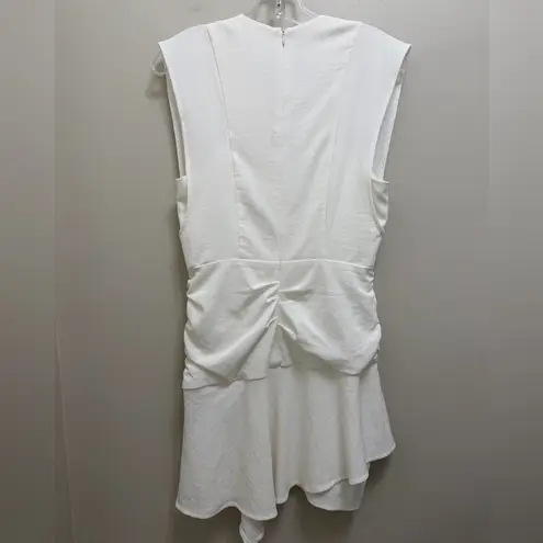 Ba&sh Jess Dress Asymmetrical Draped Ecru White Size M