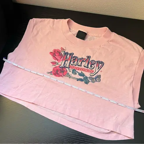 Harley Davidson 3D Emblem Women’s Pink Crop Top Large
