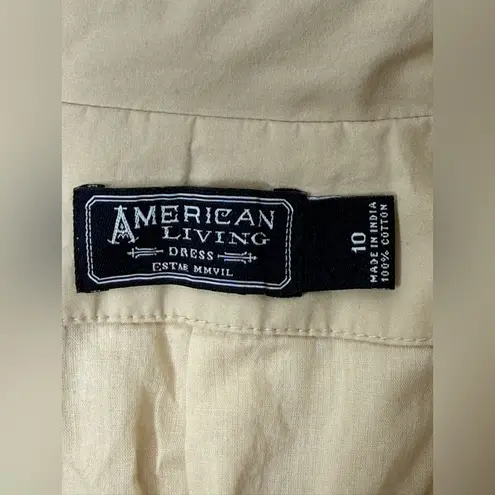 American Living Trench Coat Womens Size 14 Beige Pleated Classic Preppy Khaki PI