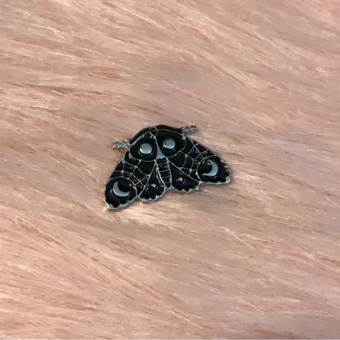 Hot Topic Gothic Moon Moth Lapel Pin