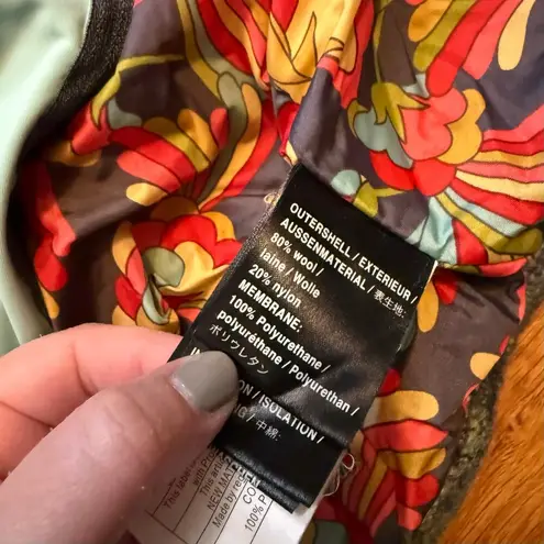 Burton B by Women’s Blue Green Wool Tweed Jacket Coat Winter Utility Outdoors