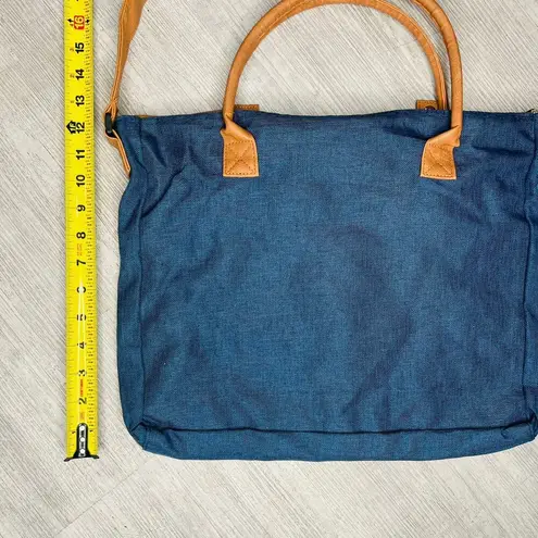 Classic Courier Organizer Messenger Travel Tote Laptop Bag Front Pockets AARP Blue