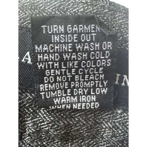 Larry Levine High-Waisted Wide Leg Trousers Size 10 Dark Gray Herringbone