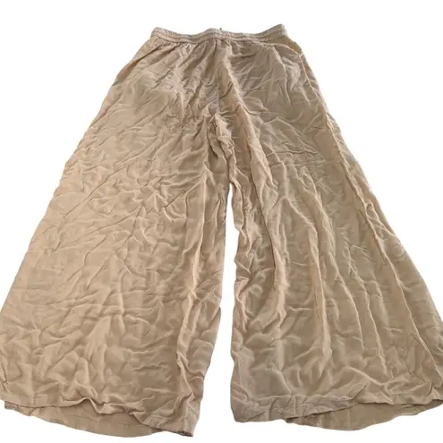 ONIA Pants Womens Medium Sunset Stand Wide Leg Flowy Sheer High Slit Coastal