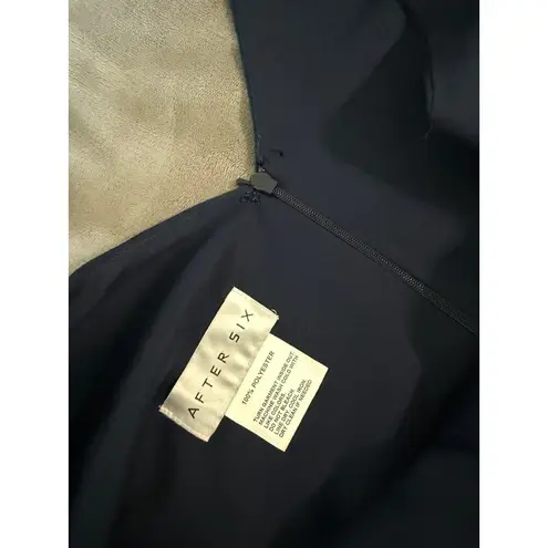 After Six NWOT After Size Formal Gown DRAPED TULIP BRIDESMAID DRESS Size 22 W Blue