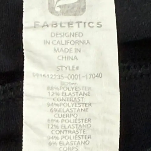 Fabletica black crop fishnet detail legging size medium 19" length