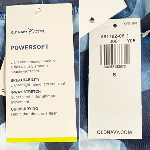 Old Navy NWT  Active Powersoft Joggers Size Small Blue Camo Crop High Rise Go-Dry - Image 10