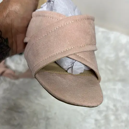 Lulu's Pink Heels with Crossover Straps Size 10