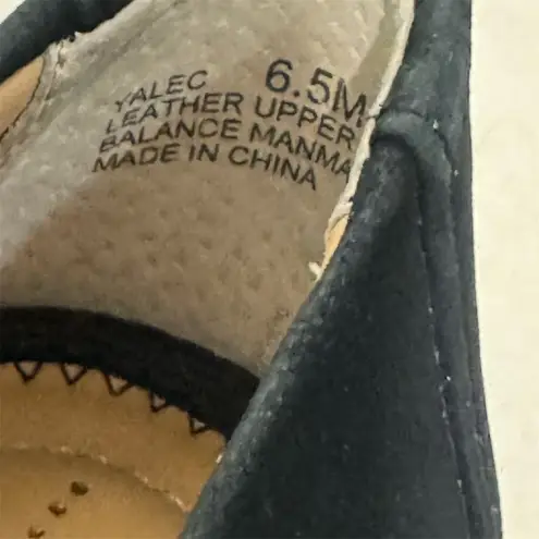 Me Too Yale Loafer Flat Black Nubuck Suede Slip On Shoe Size 6.5M Preppy Classic