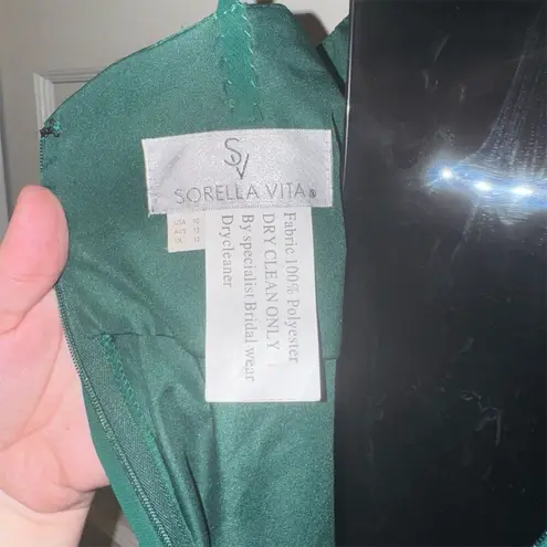 Sorella Vita Bridesmaid Women's Emerald Green Maxi Wrap Dress Size M 10 Formal