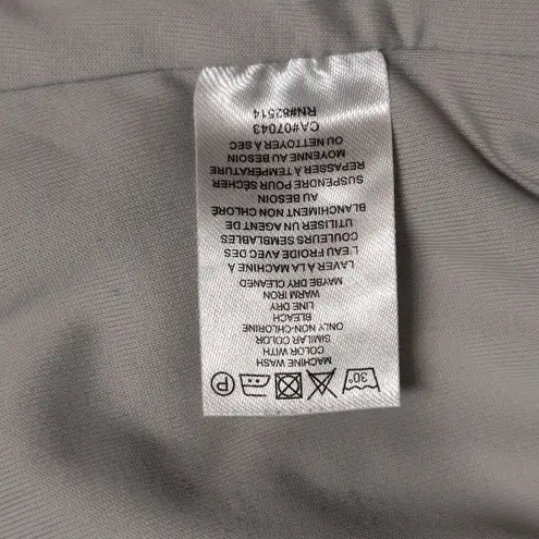 House of Harlow 1960 Grey Rib Sleeveless Crew Neck Bodysuit Snap Closure Size L