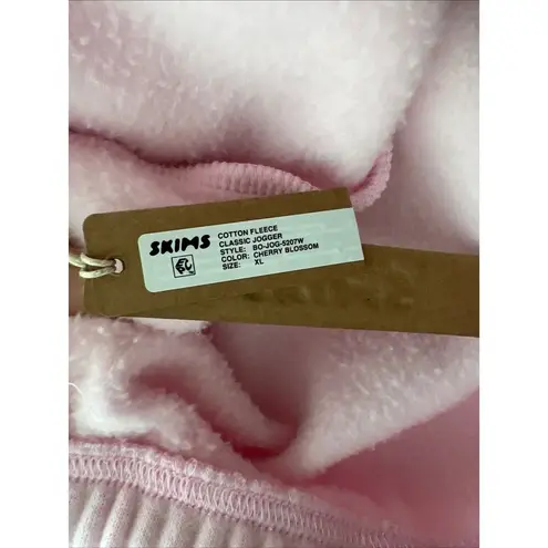 SKIMS Pink Cotton Fleece Classic Jogger Lounge Pants Cherry Blossom Size XL