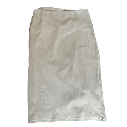 James Perse Jersey Draped Skirt Size 2 (US Medium) in Taupe/Stone