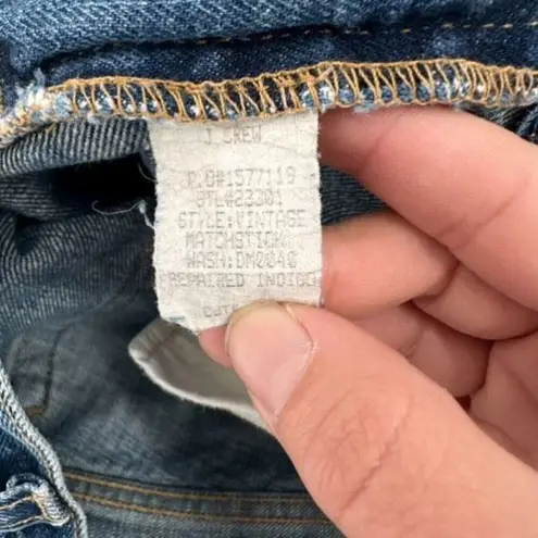 J Crew Women's Vintage Matchstick Frayed Distressed Jeans Blue Size 27 Short