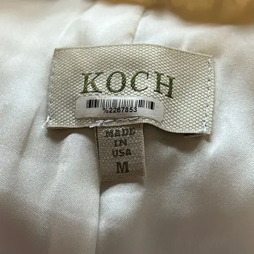 Koch White Sleeveless Romper Jumpsuit Utility Pockets Casual Summer