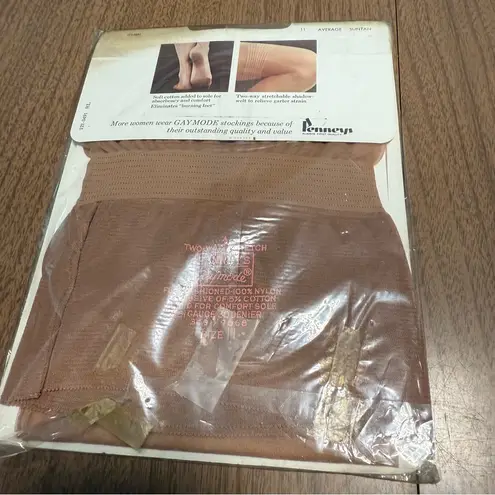 Vintage 40s Seamed Stockings 11 Average Gaymode Service Sheers Suntan Fine Seam Tan