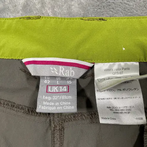 Rab Helix Pants Womens Large Lightweight Outdoor Hiking Trekking Performance