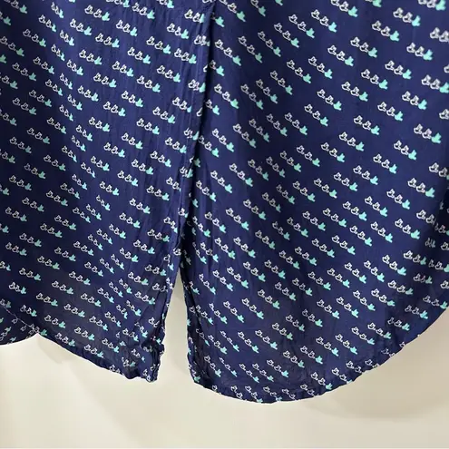 Maeve for Anthropologie Blue Clara Button Down Blouse with Flying Birds, Size 4