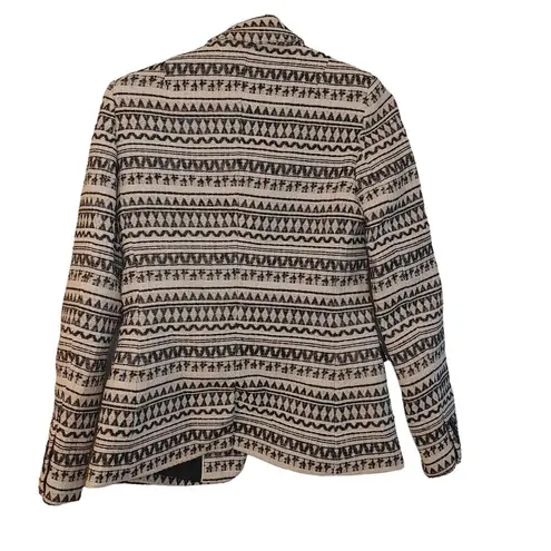 Talbots  Size 2 Blazer Thick Heavy Black White Long Sleeve Career Professional