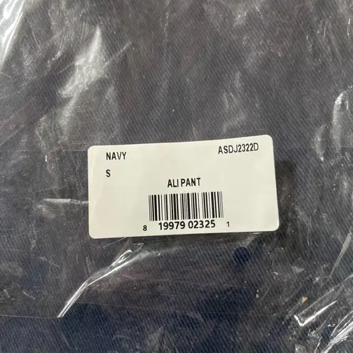 Area Stars New Drawstring Waist Raw Hem Cropped Pants Ali Navy Blue Size Small