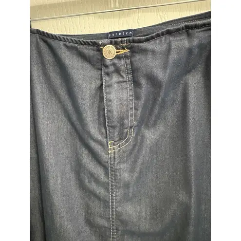 Venezia Jeans Dark Wash Denim Maxi Skirt Women’s 18 Stretch Y2K Blue