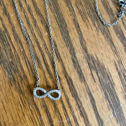 infinity Necklace 14k White Gold