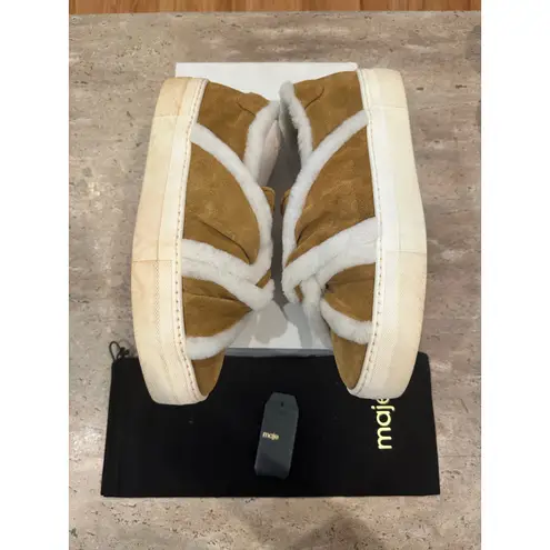 Maje Suede Slip on Sneakers with Shearling Trim size 36 / 5.5 US