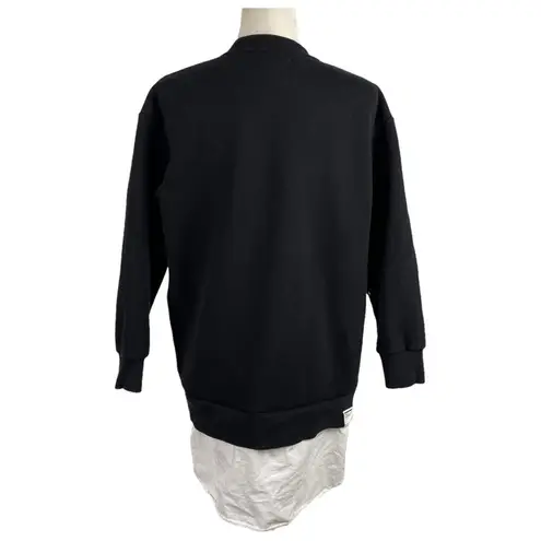 Chocoolate Black Bear Embroidered Pullover Sweatshirt with Poplin Hem Size XS