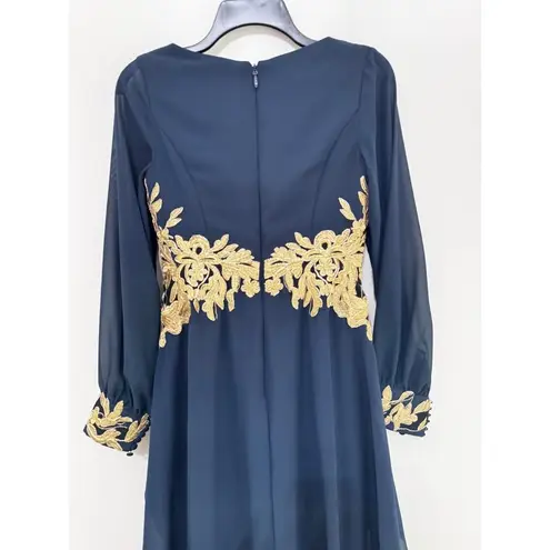 JJ's House JJ ‘S Jumpsuit/Pantsuit V-Neck Floor-Length Chiffon Evening Dress With Appliques