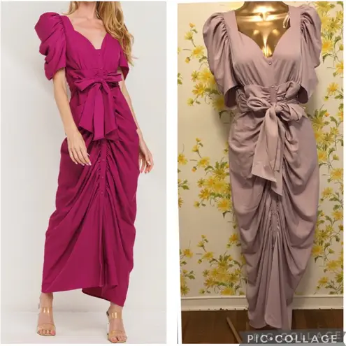 The Clothing Company NWT Ruched front maxi dress in dusty pink size M