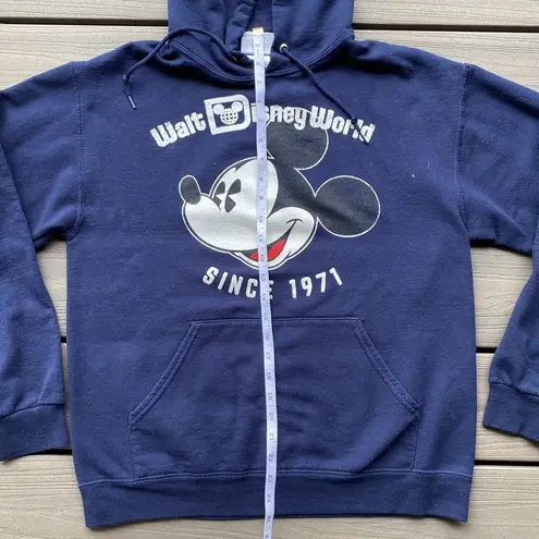 Disney Vintage Mickey Mouse Walt  World Dark Blue Size Medium Hoodie