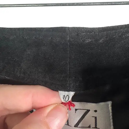 Vintage Black Leather Pants 100% Pig Suede High Waist Bootcut Flare Western 10