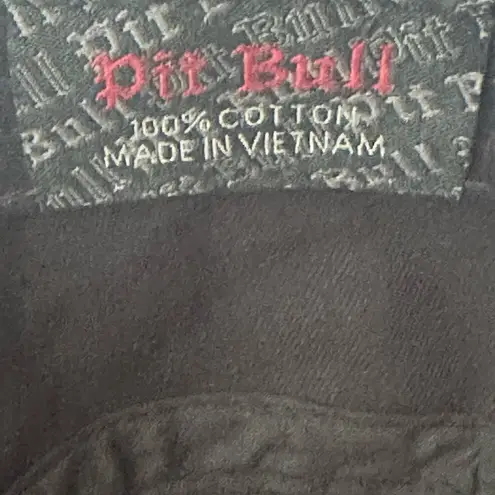 Pit Bull Black Rhinestone Embellished Cadet Cap (900)