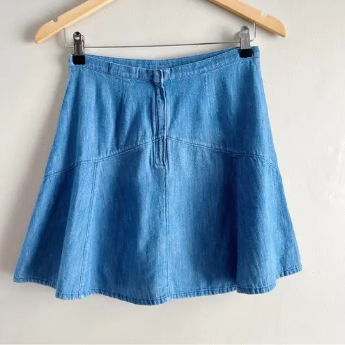 Madewell  Denim Piazza Swing Mini Skirt in Blue, Size 0