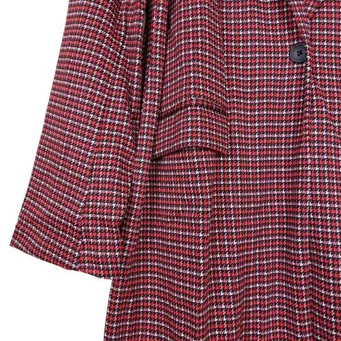 Sanctuary  Womens L Catalina Notch Lapel Plaid Print Coat NEW