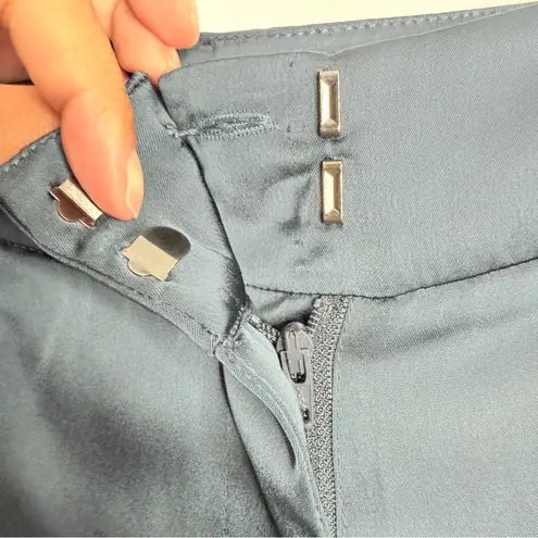 City Chic NWT Rylie Wide Leg Pant In Steel Blue Size XL/22 Lined Satin Feel