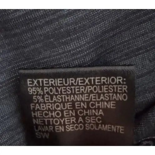 Tahari Arthur S Levine Dress Women's 8 Petite Gray Tiered Layered Poly Spandex