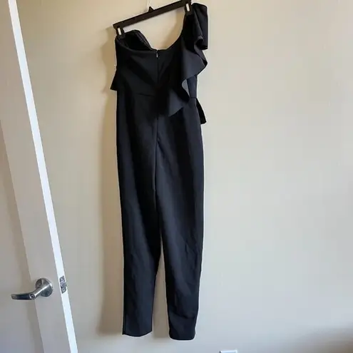 Alexia Admor Alexia Admor Synthetic One-shoulder Ruffle Jumpsuit in Black Womens Size 4 - Image 8