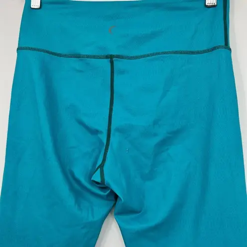 ZYIA Active Venom Ombre Metallic Light N Tight Leggings teal white sz large 8