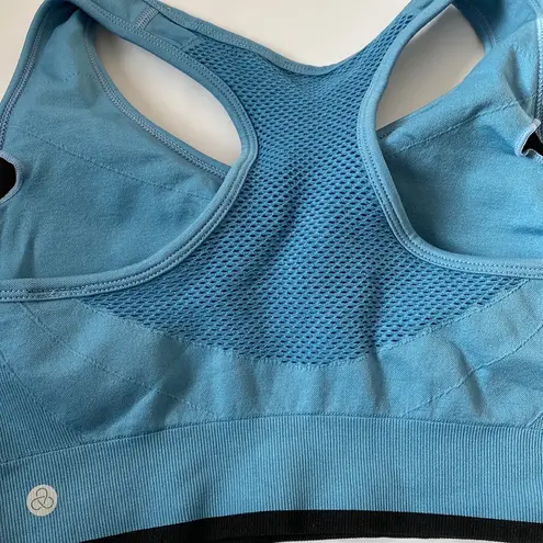 Zella  blue mesh detail sports bra size small