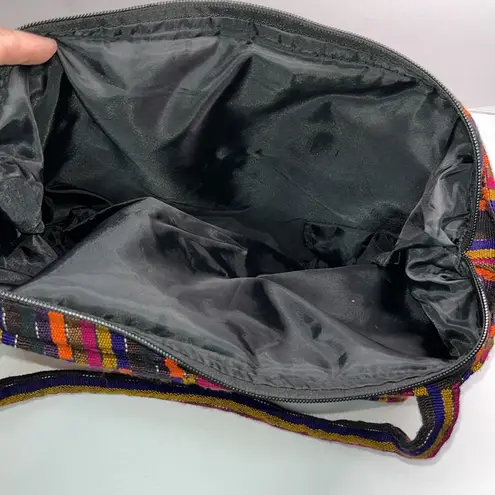 Vintage Floral Embroidered Tote Bag from Guatemala Red