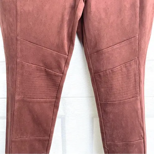 Sundance Womens Pants Luxe Dreams Leggings Brown Faux Suede 4 Petite 4P