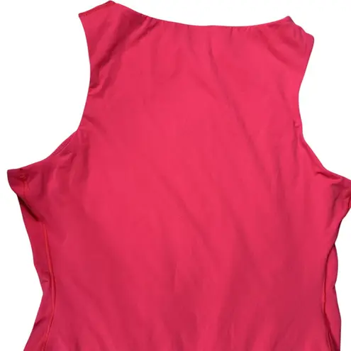 SKIMS Bodysuit Womens 2X Pink Stretch Sleeveless Snap Closure Shapewear Top