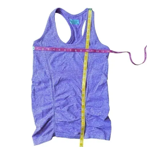Athleta  Fastest Track Racerback Ruched Scoop Neck Sleeveless Purple Tank Size XS