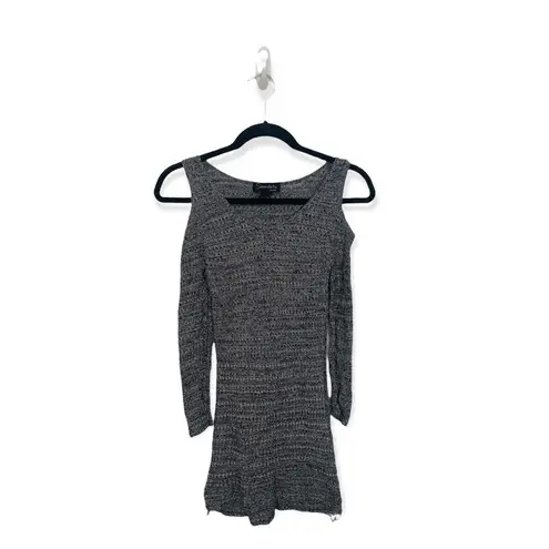Serendipity by Victoria Grey Cold Shoulder Knit Top | Size S