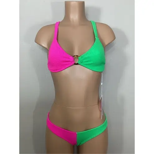 PilyQ New. two toned teeny bikini set. Small. Retails $168