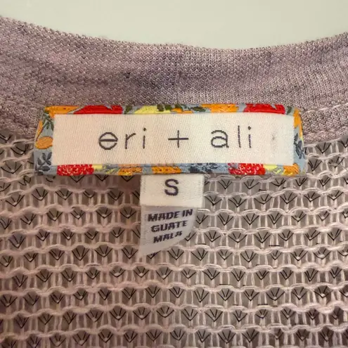 Eri +'Ali Anthropologie Maida Mesh Tee Women's Small Pale Pink Boho Hippie Y2K