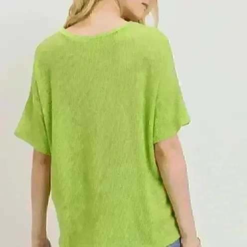 Cherish Green Short Sleeve Knit Top