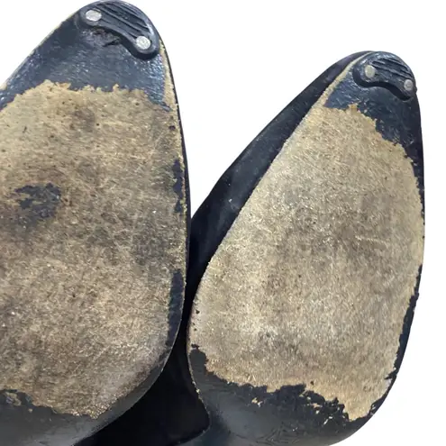 Vintage 80s TOKIO KUMAGAI Paris black suede pumps luxury shoes Made in Italy Sz6 Size 6