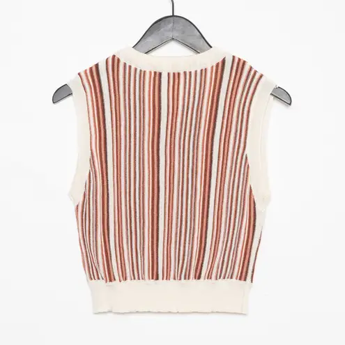 FLC Fair Liar Club Sleeveless Brown and Cream Striped Knit Top